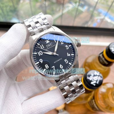 High Quality Copy IWC Big Pilots Mark XVII Watch SS Black Dial